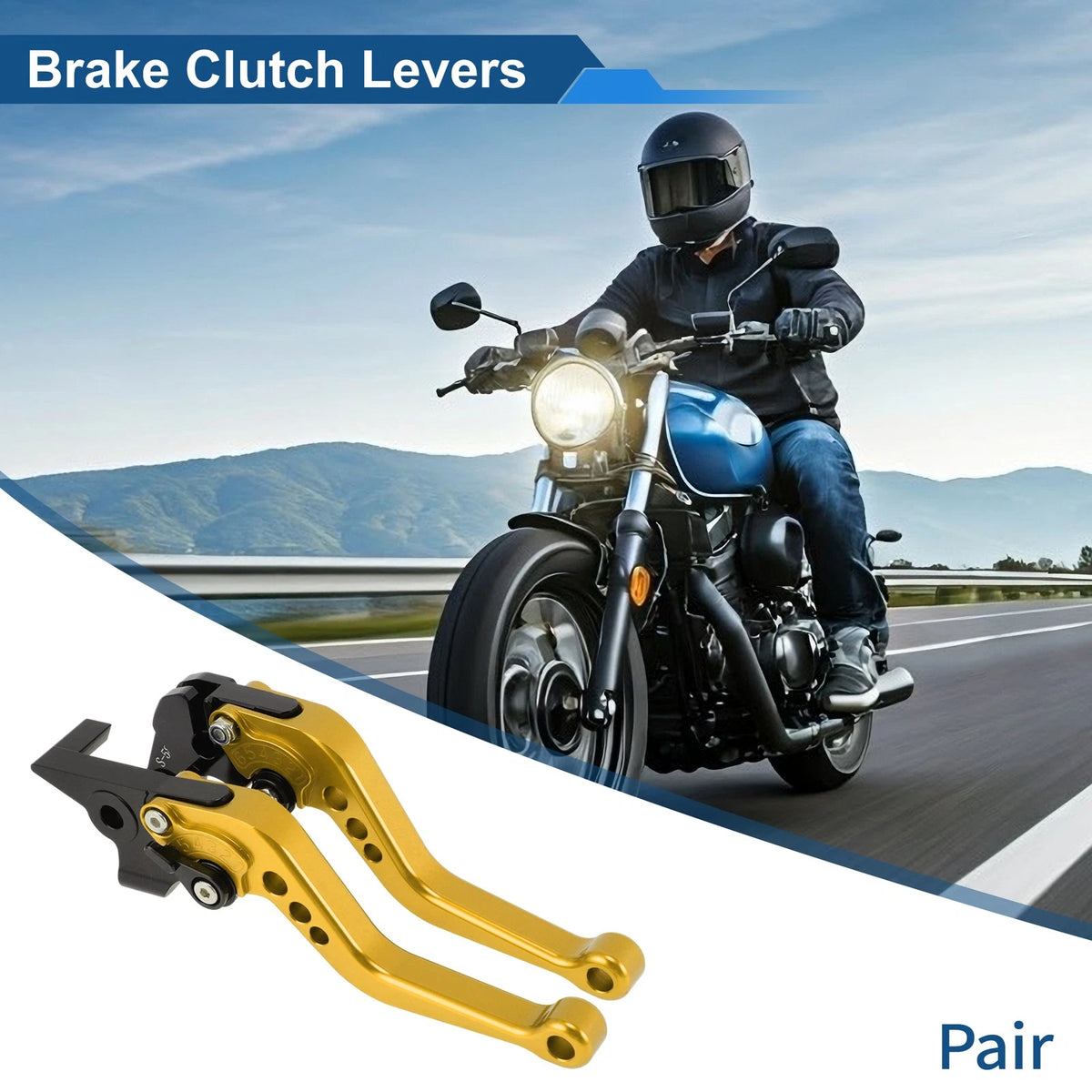 Short Brake Clutch Levers for Yamaha MT-10/FZ-10 (2017–2021) - Gold Tone
