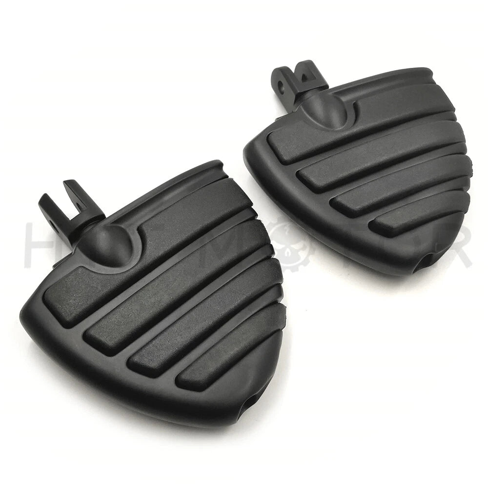 Black Wing Mini Floorboards w/ Adapters for Harley FXBB FXBR FXBRS (2018–2023)