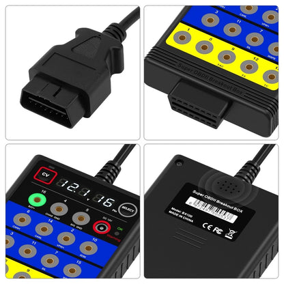 OBD2 Breakout Box for OBDII Protocols (16-Pin CAN Bus Test Tool)