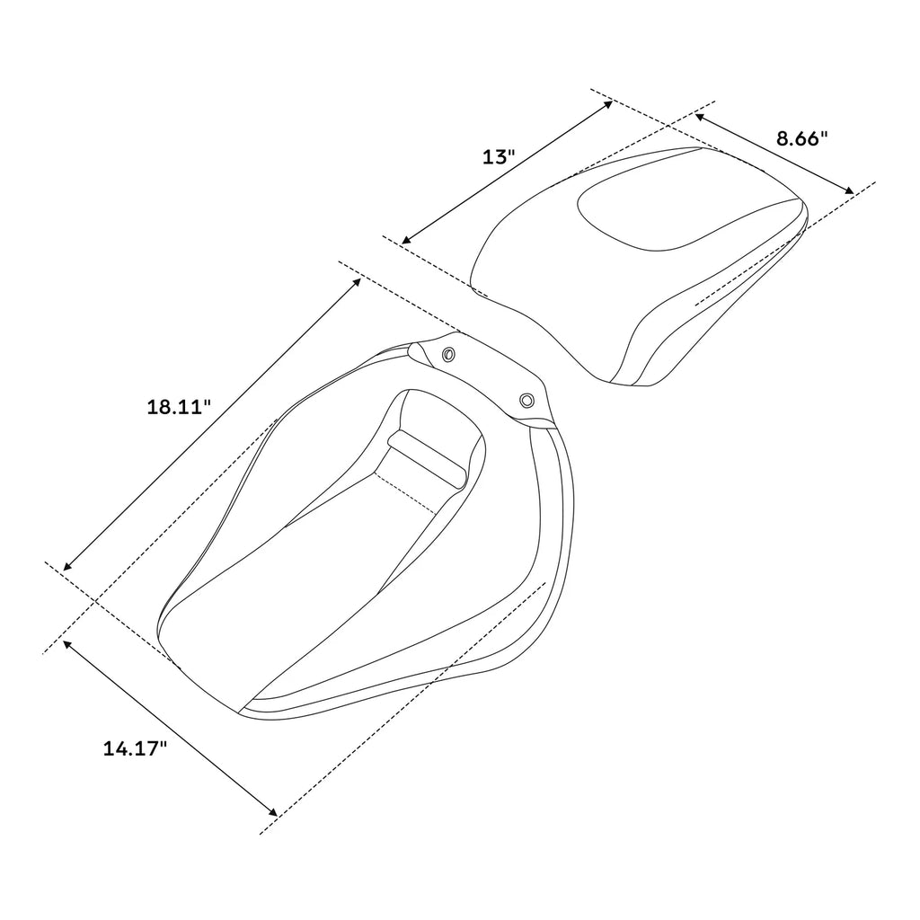 Seats for Harley Breakout FXBR FXBRS (2018–2023) Black Blue