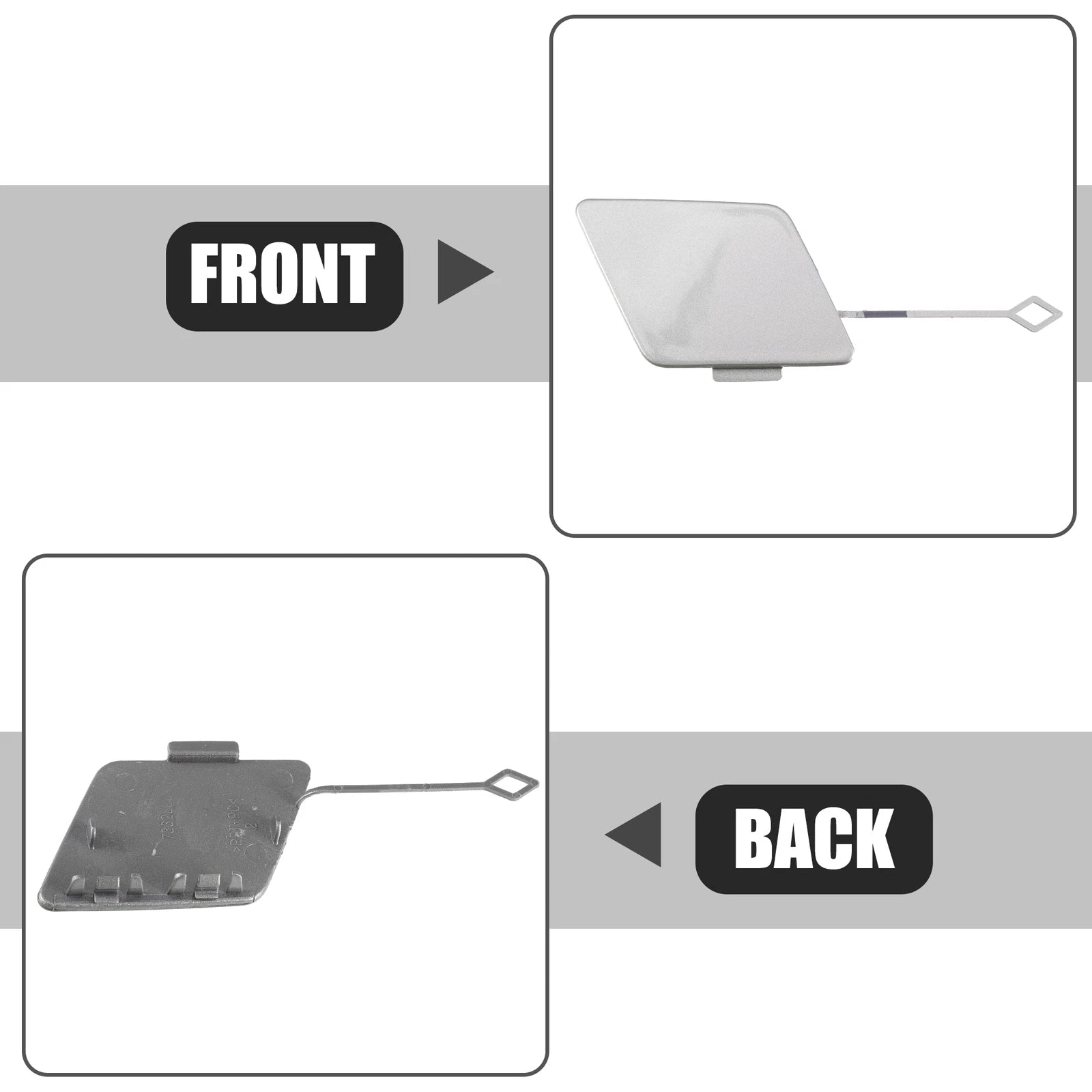 Tow Hook Cover Cap for BMW 535i (2015–2016) - Gray