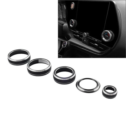 5pcs Black Console Volume AC Switch Button Ring for Lexus NX250 NX350h (2022–2024)