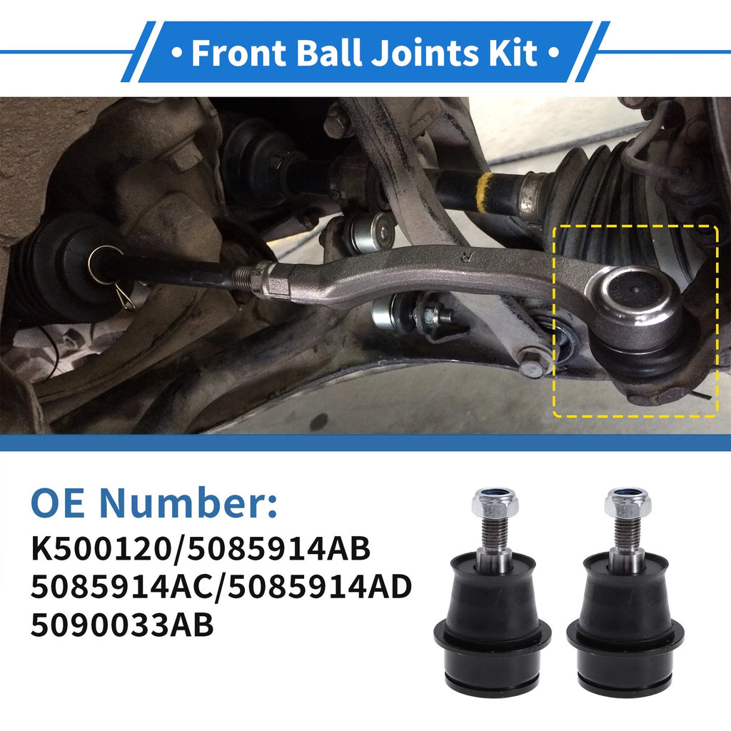 2 Pcs Front Lower Ball Joints Replacement for Dodge Journey (2009–2020)