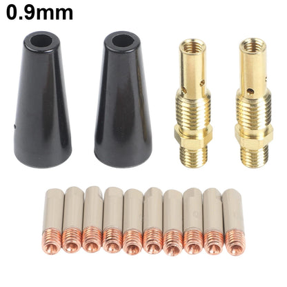 14PCS Flux Core Welding Consumables Kit with Non-Stick Coated Nozzles