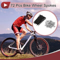 Bicycle Spokes Set 83mm Carbon Steel Black for 14G Wheel (72 Pack)