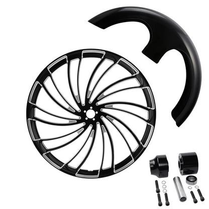 30" Front Wheel Rim Hub Fender for Harley Road King Glide (2008–2023)