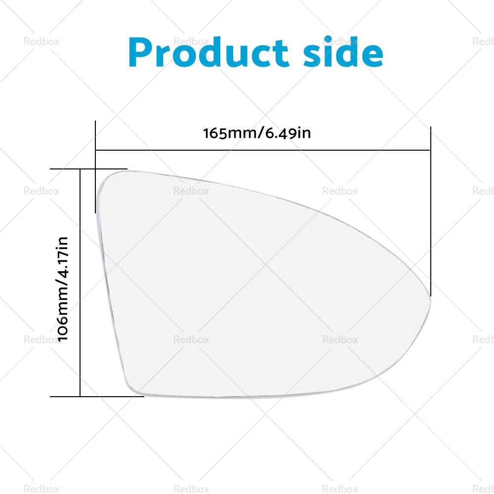 Heated Convex Mirror Glass with Base for VW Golf MK7 MK7.5 (2013–2018)