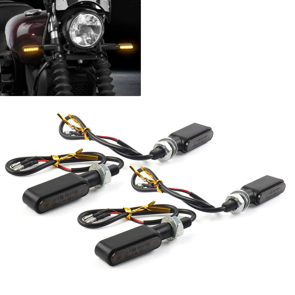 LED Mini Turn Signal Amber Light for Cafe Racer Bobber