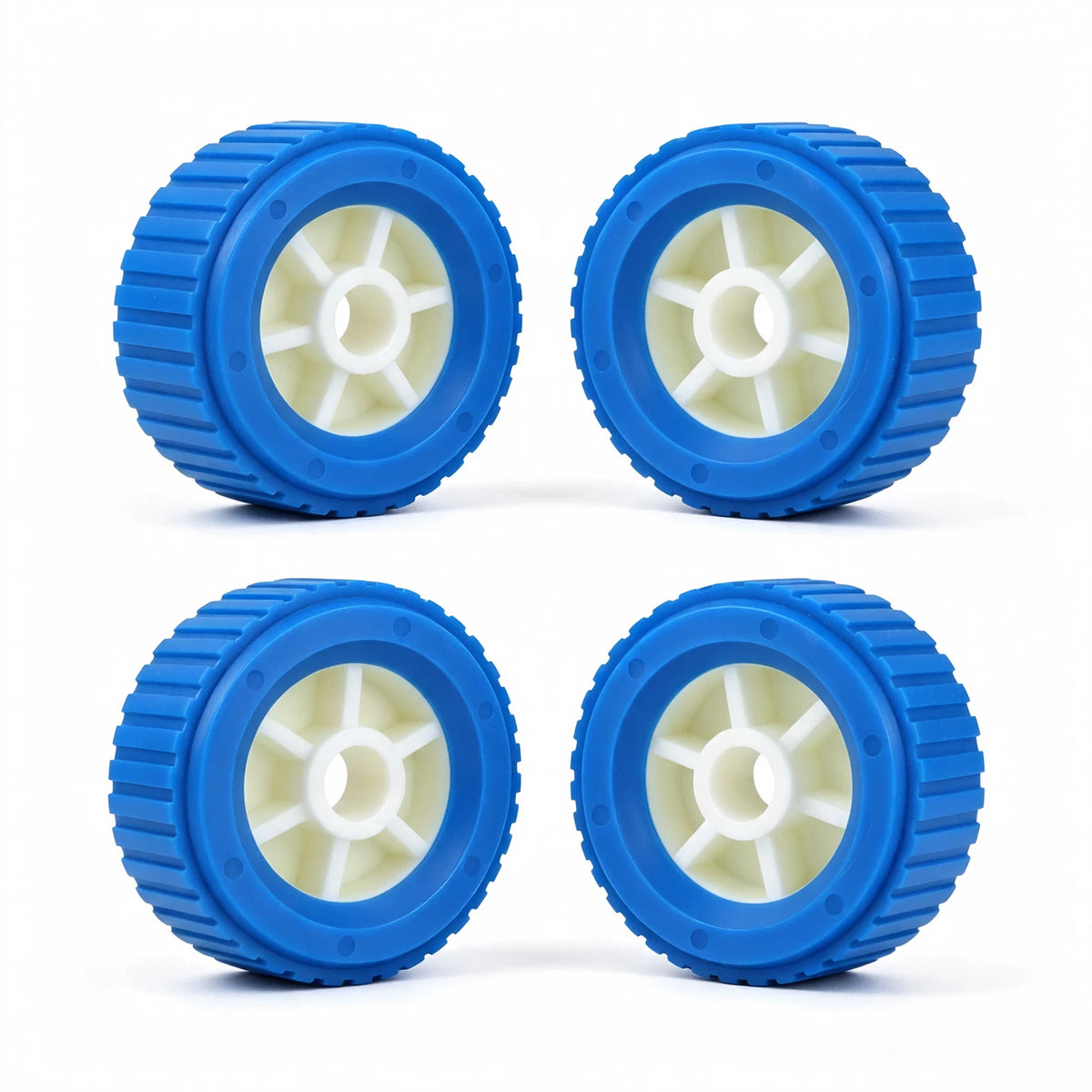 4x Trailer Roller 108mm Diameter 19mm Bore Gray EVA PP for Boat Trailer