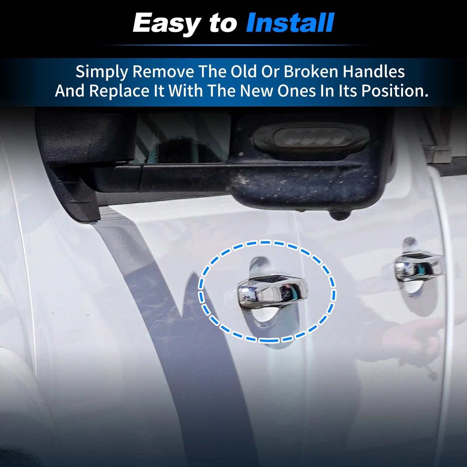 Rear Left Door Handle Replacement for Chevrolet Silverado (2014–2018)