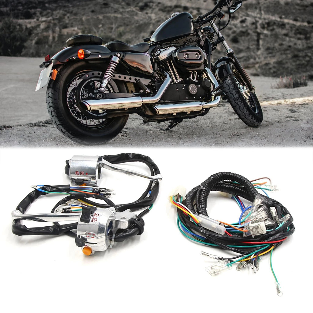 Handlebar Light Control Switch Set for Honda JH70 (with Wire Harness)