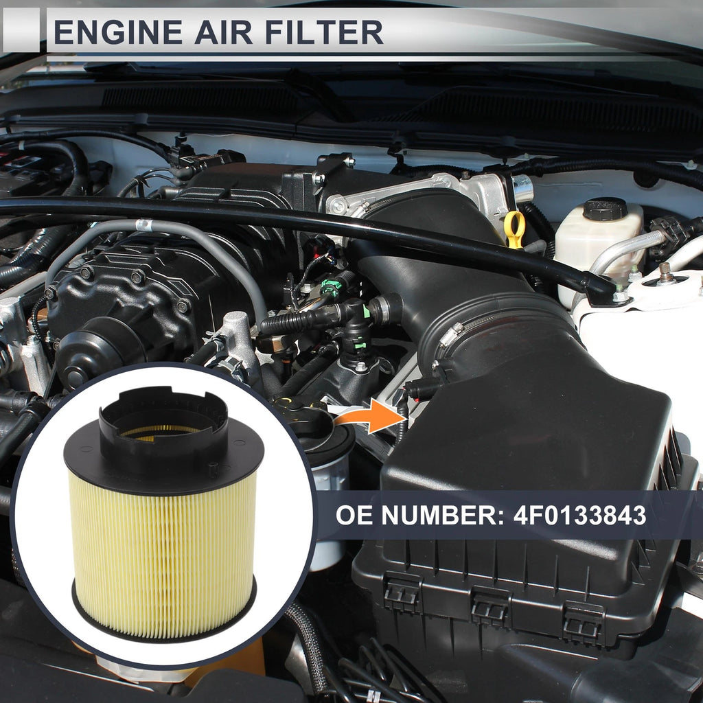 Engine Air Filter Replacement for Audi A6 Base 3.2L (2006–2011)
