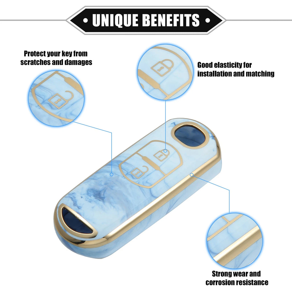 Smart Key Fob Cover Case with 2 Button for Mazda CX-3 CX-4 CX-5 (2015–2023)