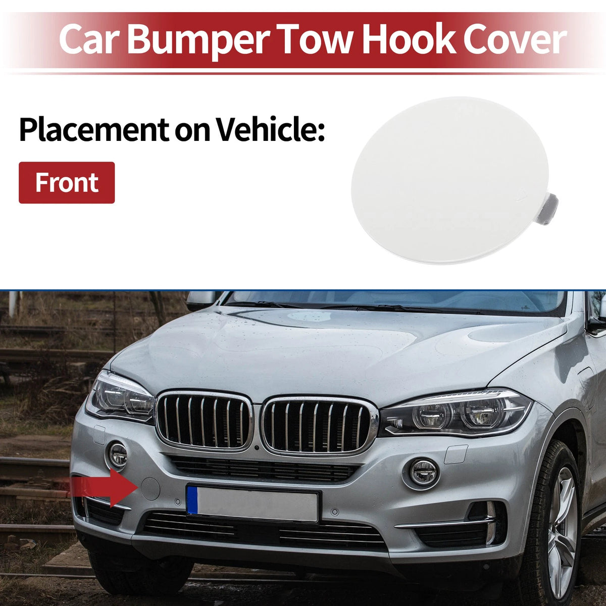 Front Tow Hook Cover Replacement for BMW X5 F15 (2014–2018)
