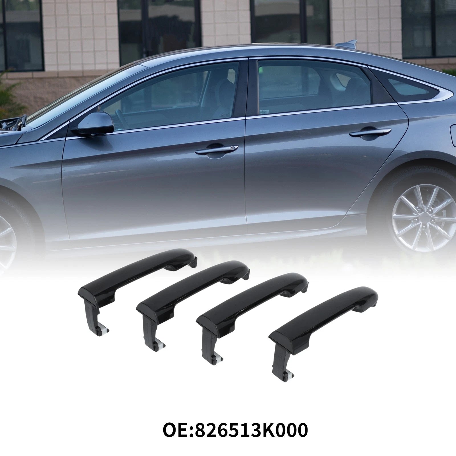 Exterior Door Handle Front Left for Hyundai Sonata (2005–2010) 1 Set
