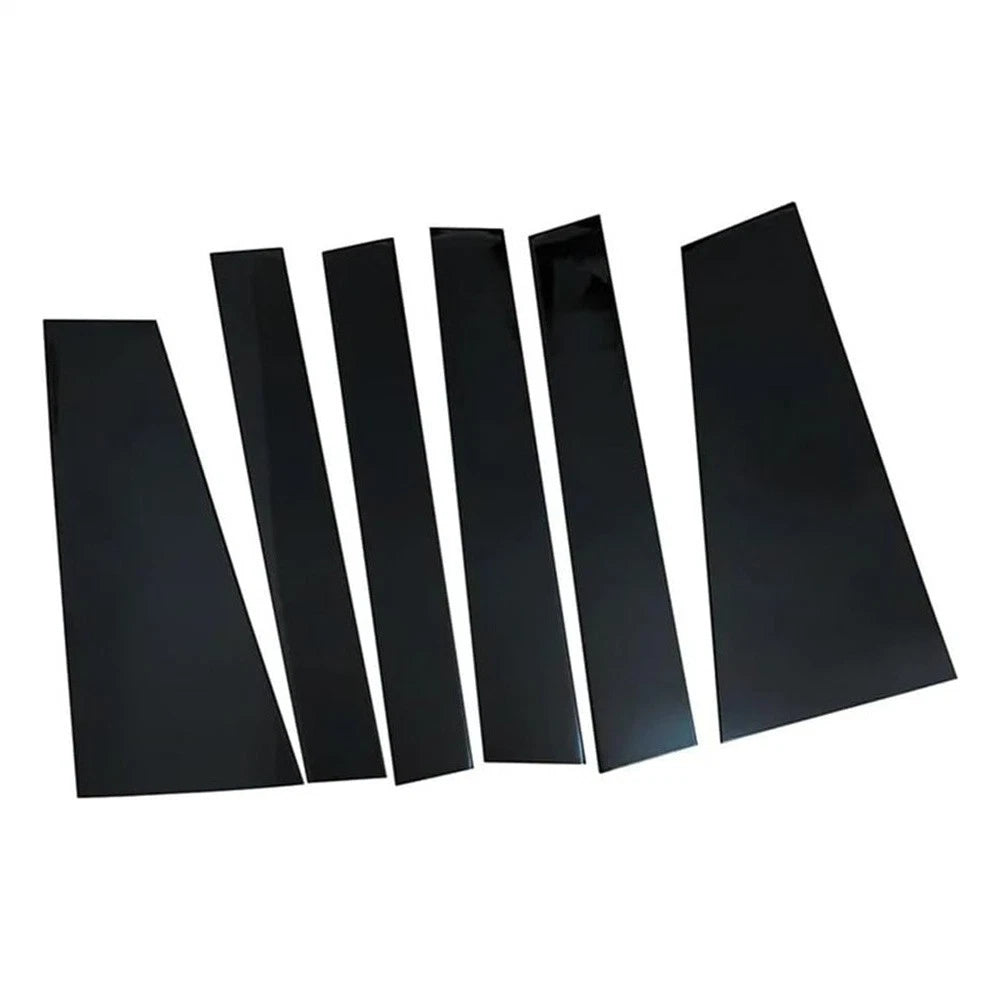 6pcs/set Piano Black Door Window Pillar Posts Cover For 2021-2024 Toyota Sienna