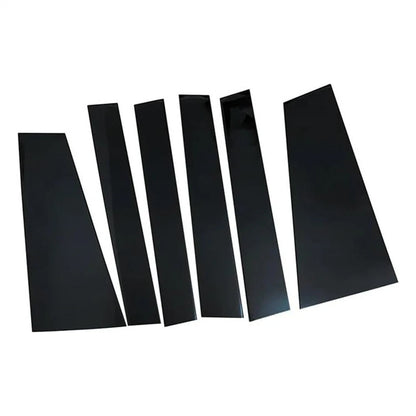 6pcs/set Piano Black Door Window Pillar Posts Cover For 2021-2024 Toyota Sienna