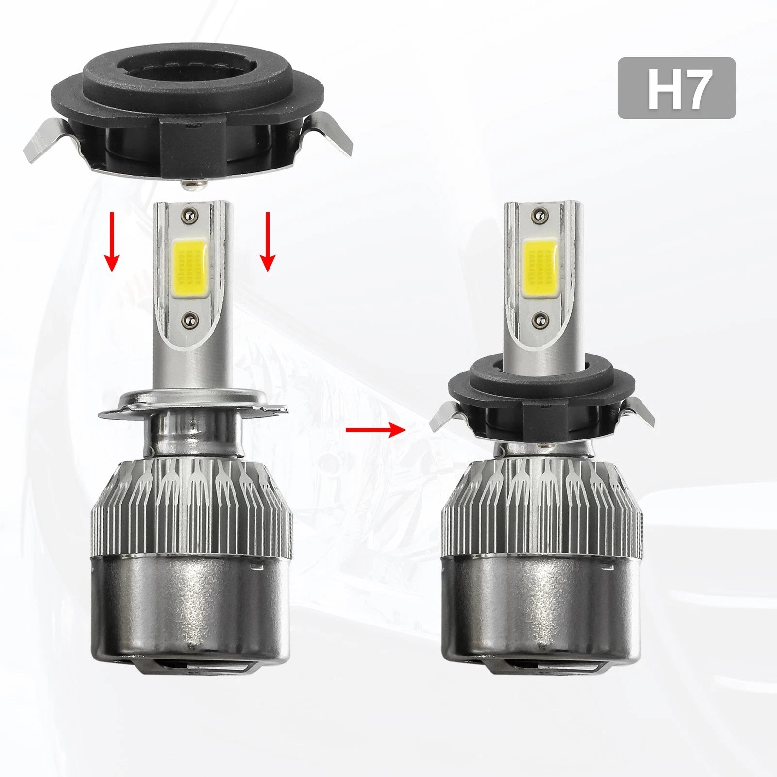 H7 LED Headlight Adapter Base Replacement for Audi A3 (2009–2010)