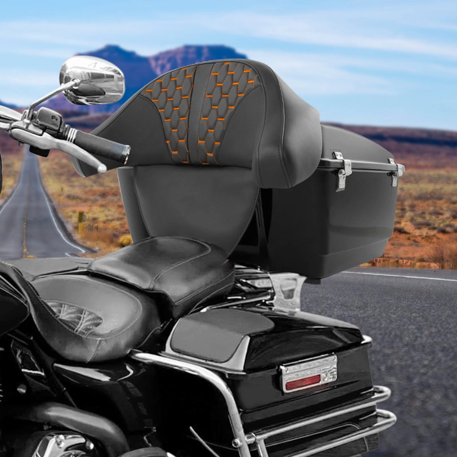 Chopped Trunk Backrest Pad for Harley Electra Glide (1997–2013)