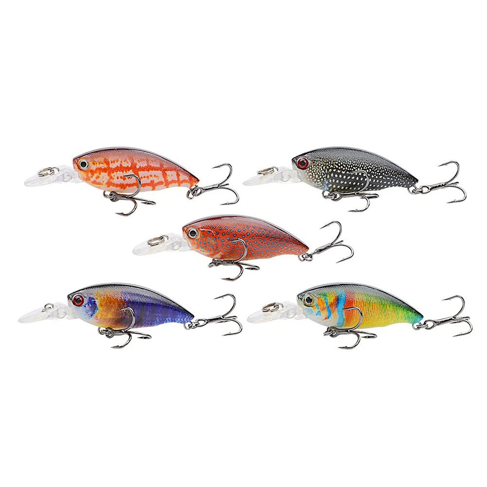 5PCS Floating Fishing Lures with Reinforcing Hook 5.5g/6.5cm