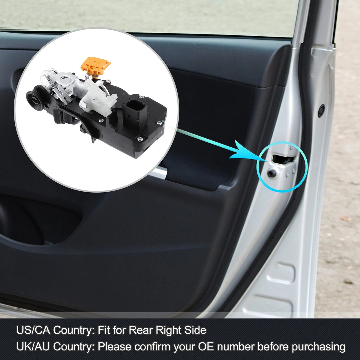 Door Lock Actuator Motor Rear Right Replacement for Chevy Malibu (2013–2016)