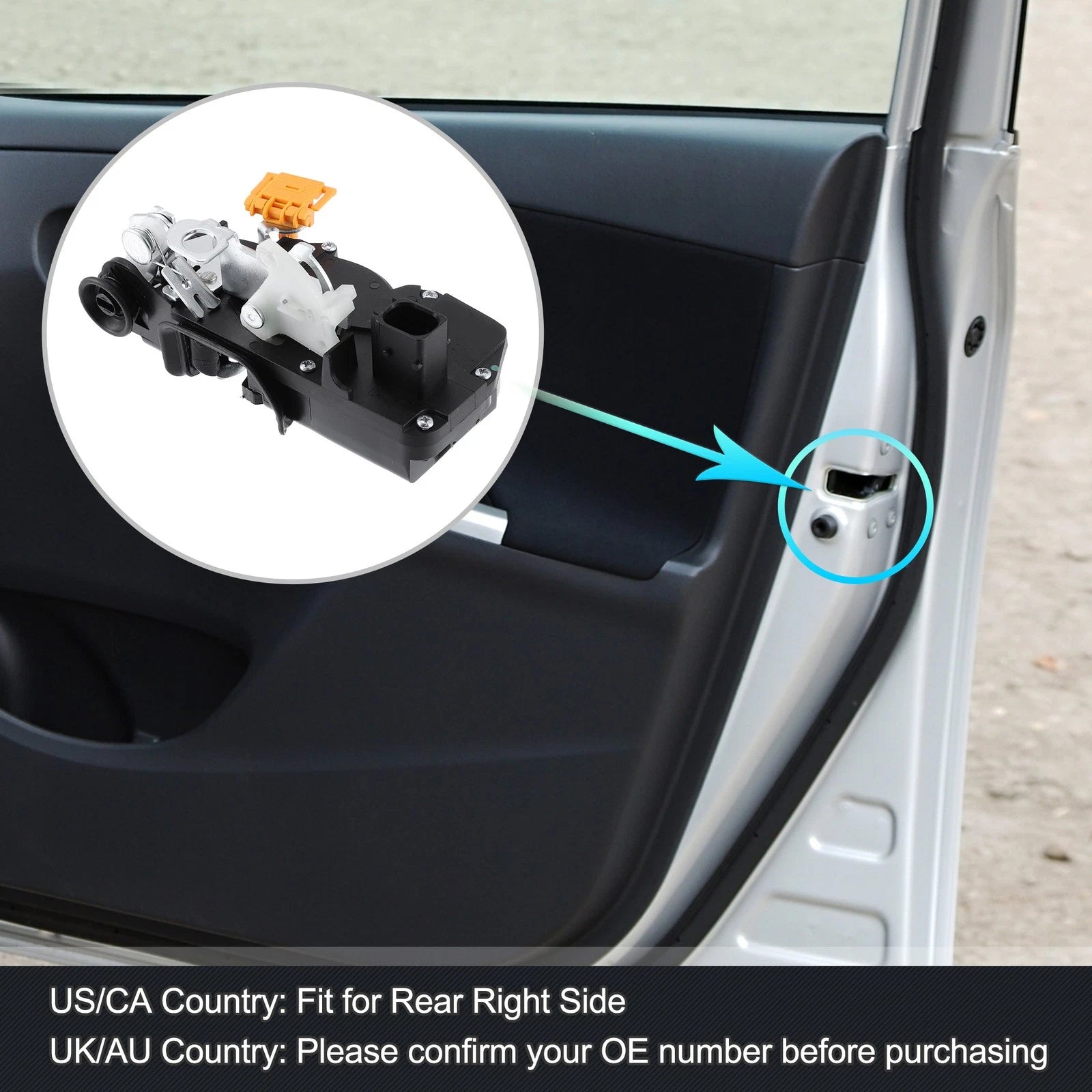 Door Lock Actuator Motor Rear Right Replacement for Chevy Malibu (2013–2016)