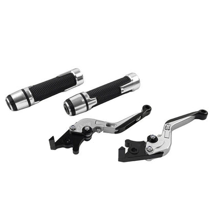Set of 2 Silver Extendable Brake Clutch Levers for Kawasaki ZX10R
