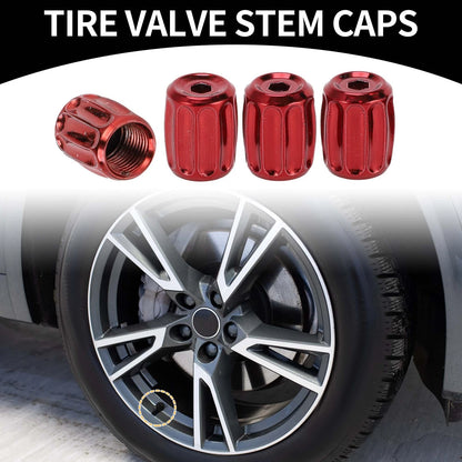 Brass Tire Valve Stem Caps Replacement for Car SUV Truck Bike RV (Set)