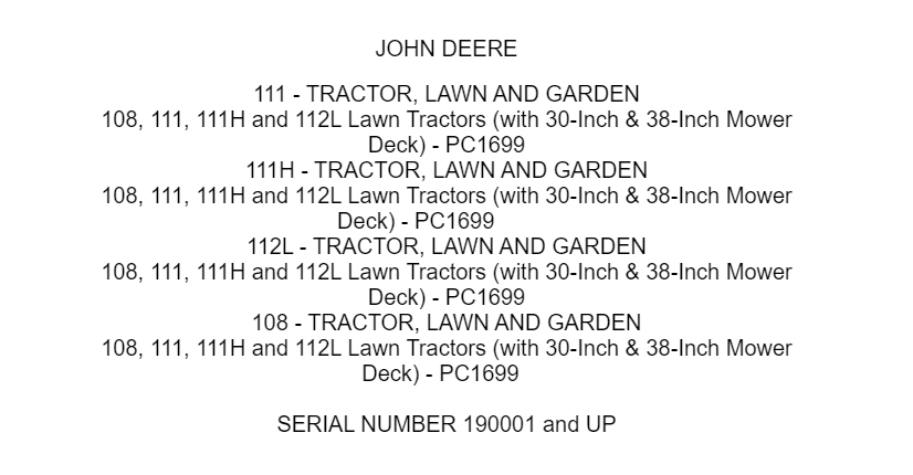 Drag Link Kit Heavy Duty for John Deere 108 111 111H 112L (190001–2018)