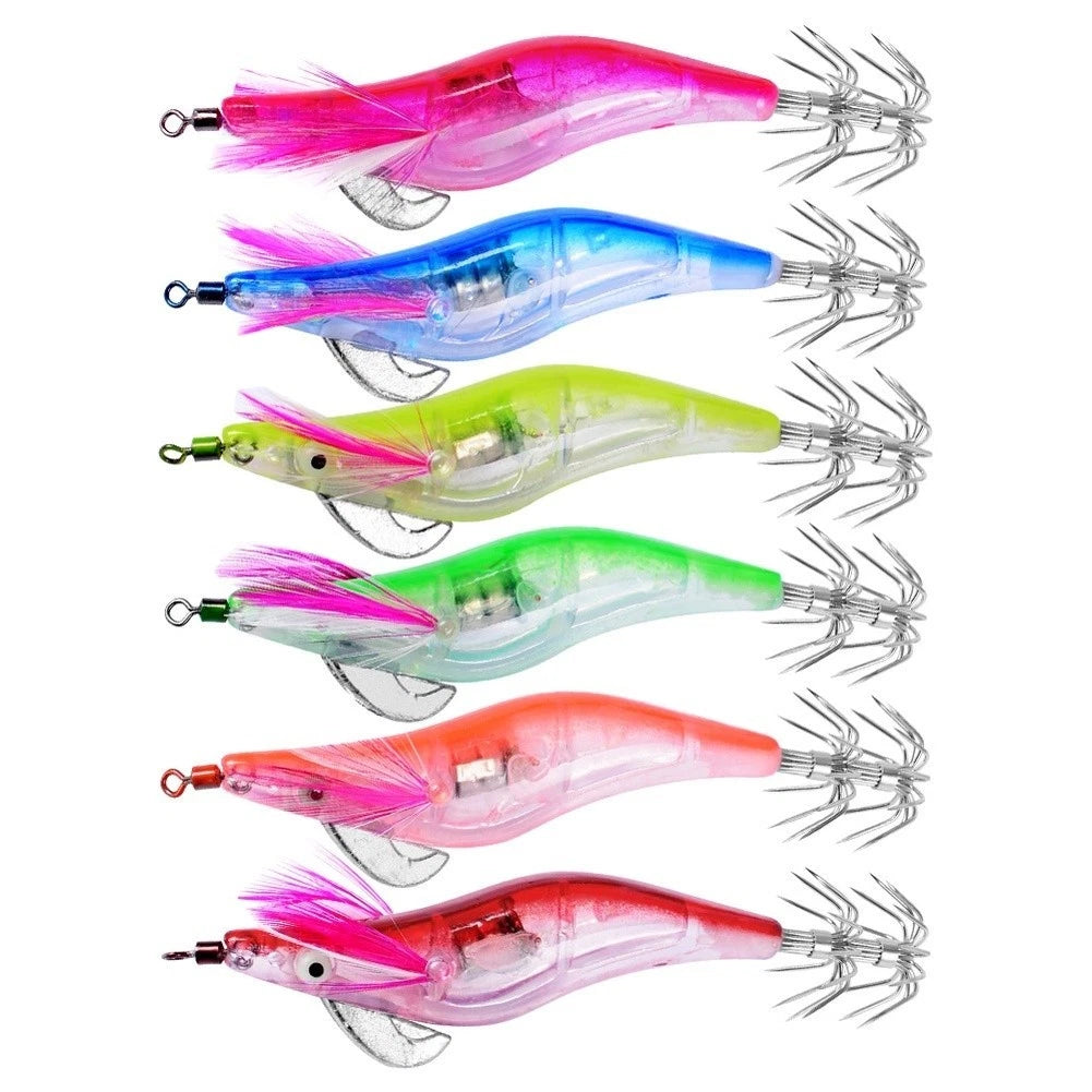 6X Electronic Glow Lure with Light Reflection and Internal Noise Beads