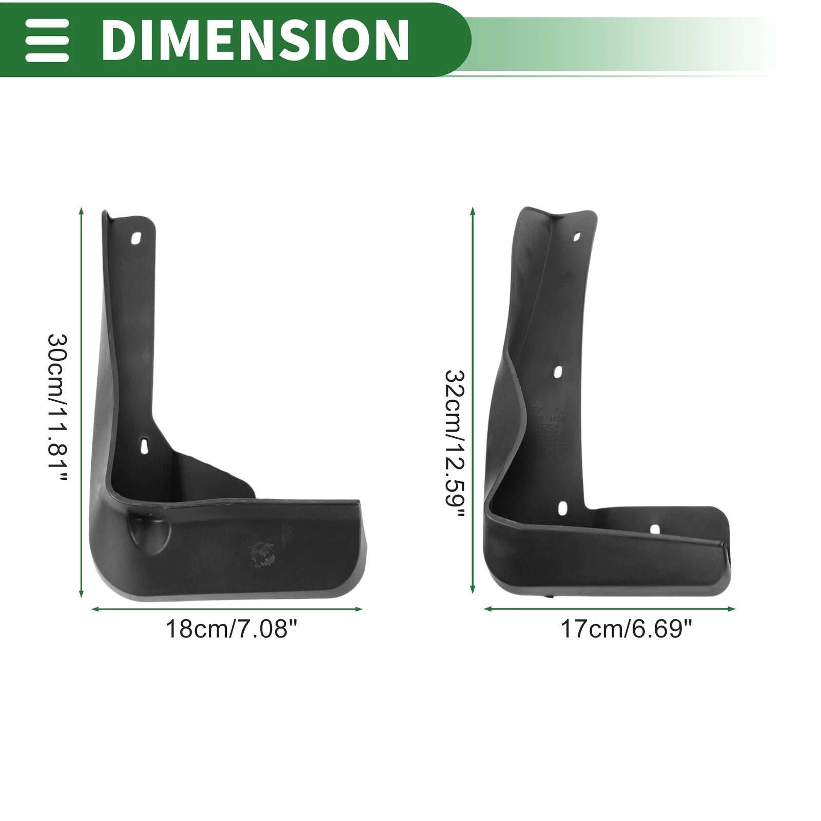 Mud Flaps Splash Guards Set of 4 for Honda Jade (2017)