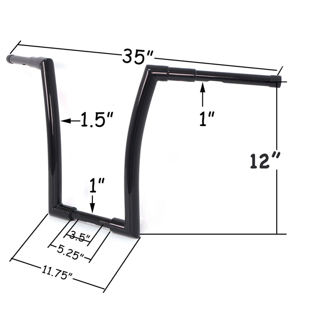 12" Ape Fat Hanger Handlebar for Harley Softail Road King (2018–Present)