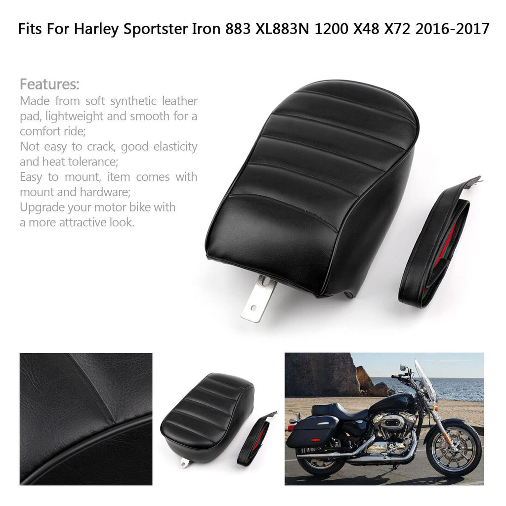Rear Passenger Pillion Seat for Harley Sportster Iron 883 XL883N (2016–2019)