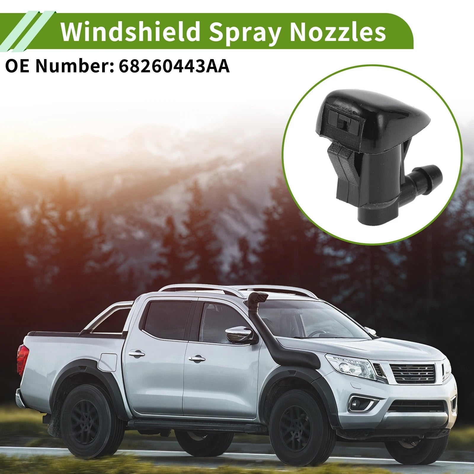 Windshield Washer Nozzle Set for Jeep (No. 68260443AA)