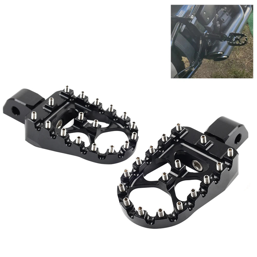 MX Style Rear Foot Pegs for Harley Softail Fat Bob Low Rider (2018–2023)