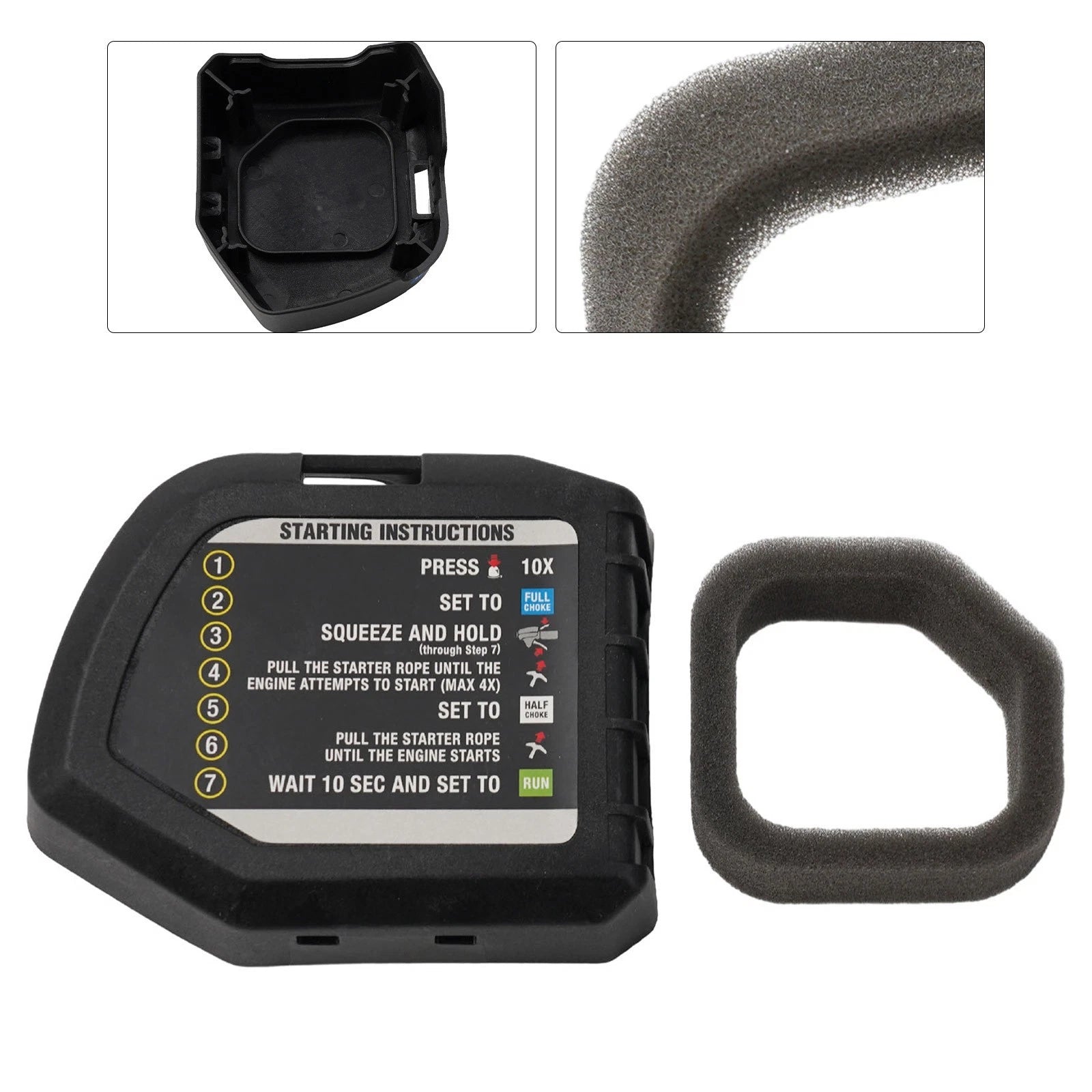 Air Filter & Cover for String Trimmer (308649003, 5687301, RY251PH, RY252CS)