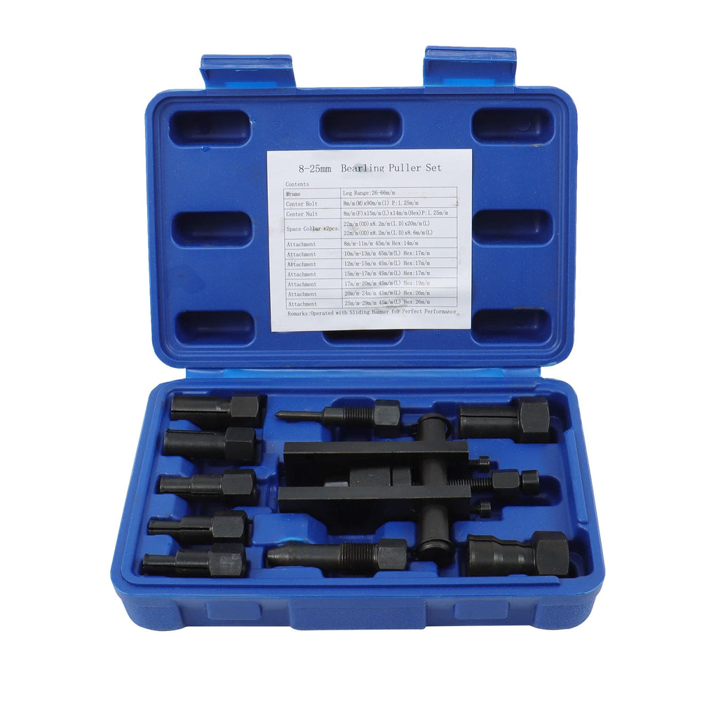 8-25MM Motorcycle Inner Bearing Puller Set with Box