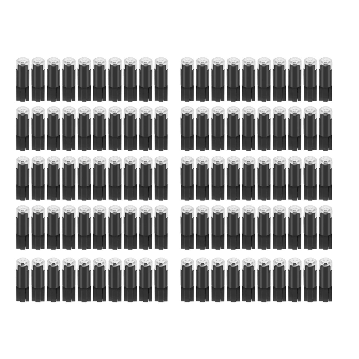 100x 1-Pin Wire Splice Connectors for Universal Use (20-22 AWG)