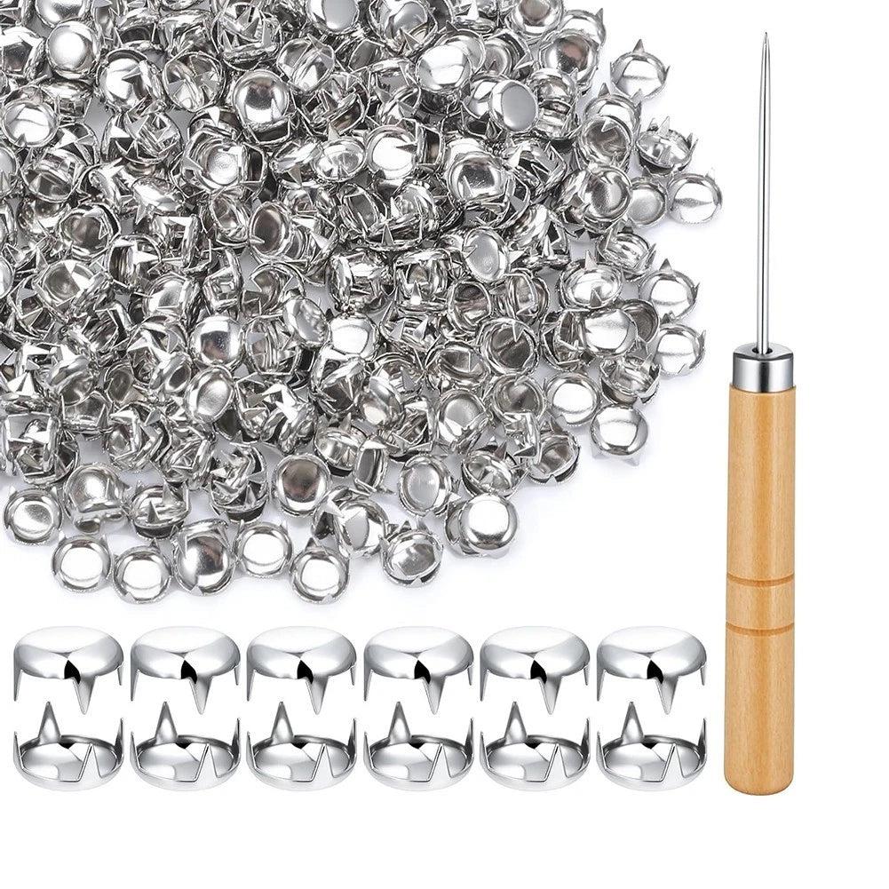 100 Pcs 16mm Silver Dome Rivets for Leathercraft Projects