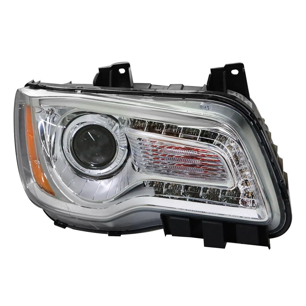 Headlight for Chrysler 300 (2011–2014) Chrome Passenger Side Halogen