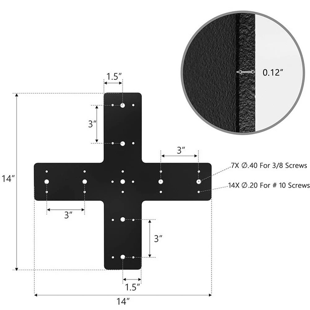 Cross Patch Bracket for Trusses Pergolas (No Year Range)