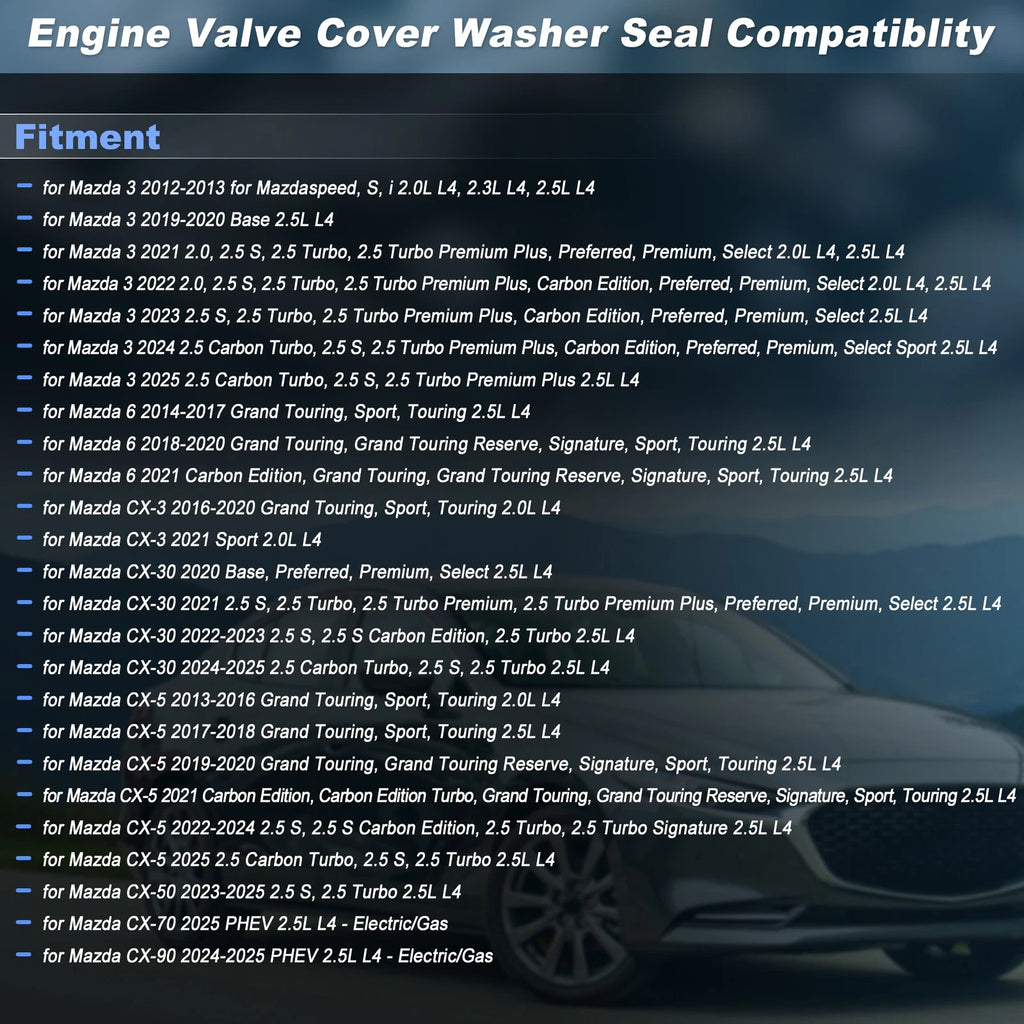 Engine Crankshaft Seal Replacement for Mazda 3 6 CX-3 (2012–2018)