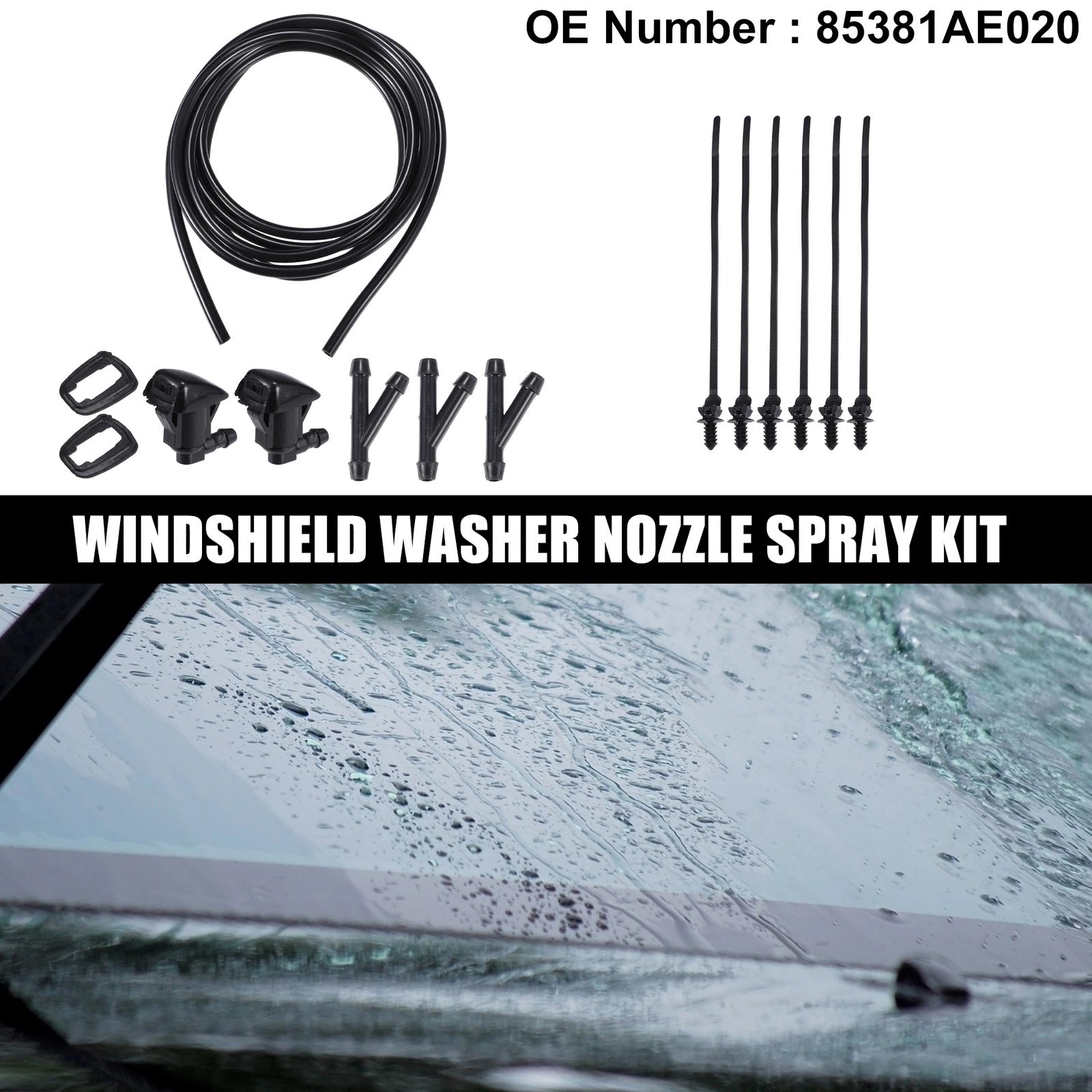 Windshield Washer Nozzle Spray Set Replacement for Toyota Sienna (2004–2010)
