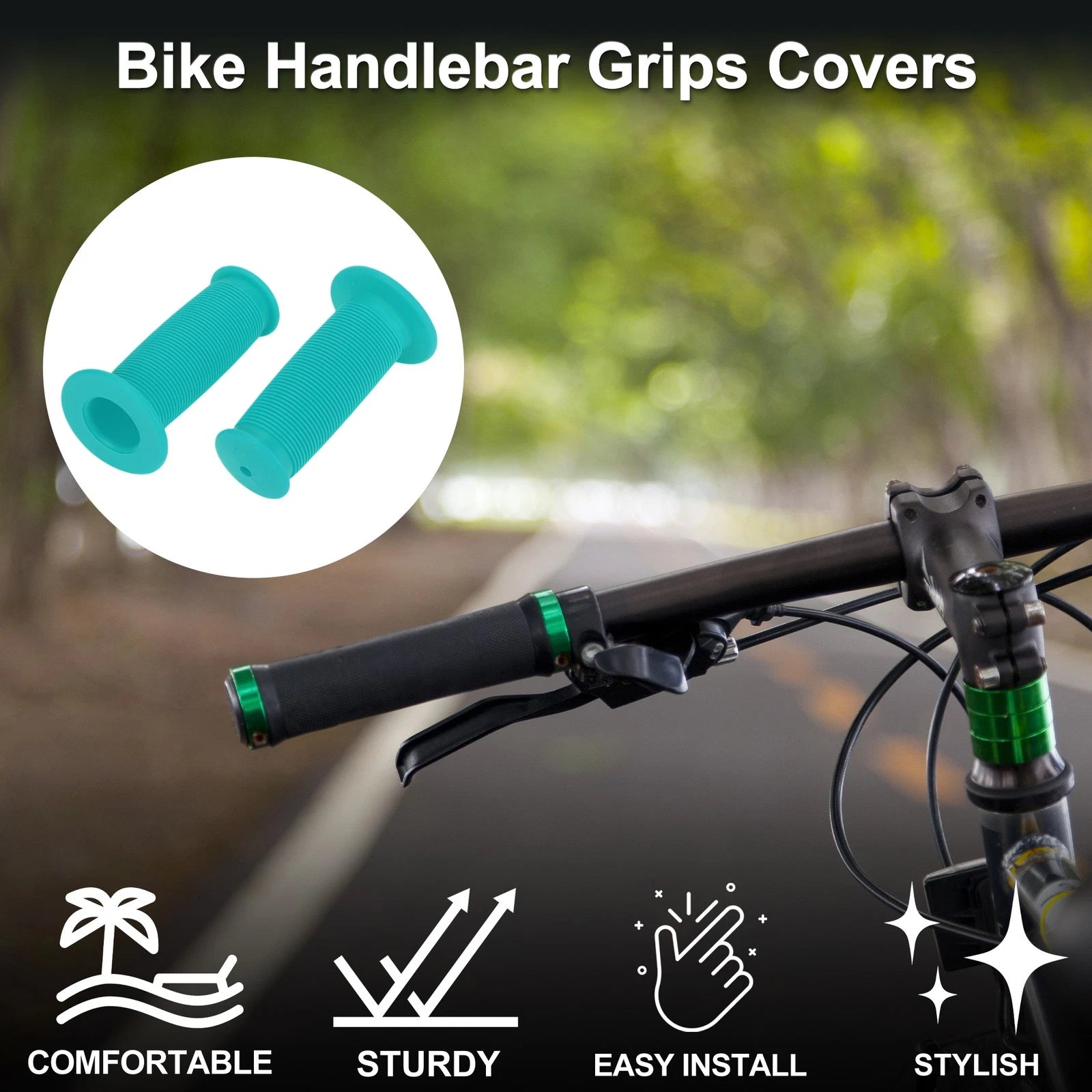 Handlebar Grips Cover 85mm Lightweight MTB End Grips Protector 1 Pair for