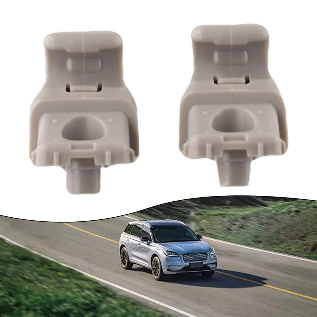 Sun Visor Hooks for Tesla Model 3 (2017–2023) - Grey ABS Plastic