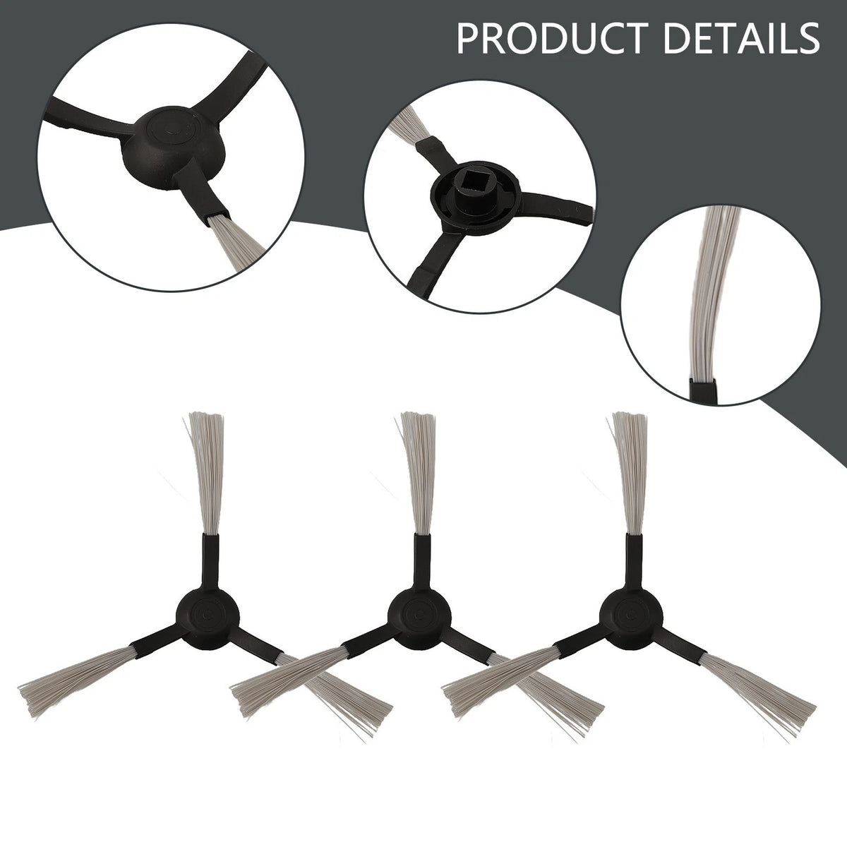 Set of 6 Side Brushes for Tefal XPLORER SERIE 130
