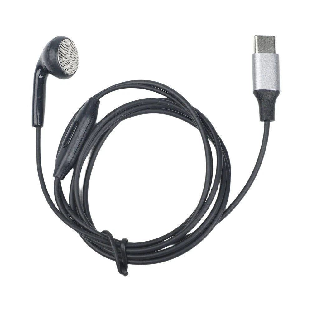 Single-Sided Earphone with Built-In Mic and 3.5mm Jack for Phones