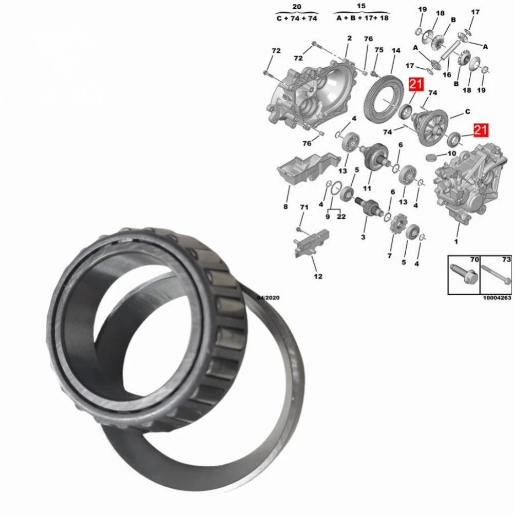 Bearings For C2 C5 Automotive Bearings Non-Deformation Replacement Installation