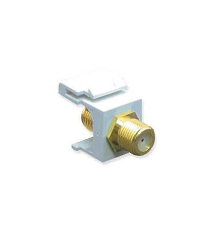Icc IC107B5GWH Module for F-type (Gold Plated, White)