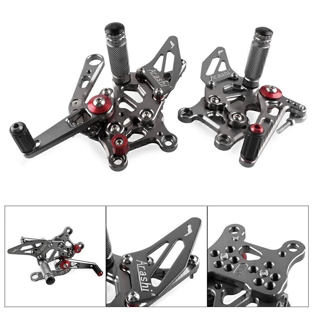 Adjustable CNC Rear Footrest Set for Aprilia RSV4 (2009–2011)